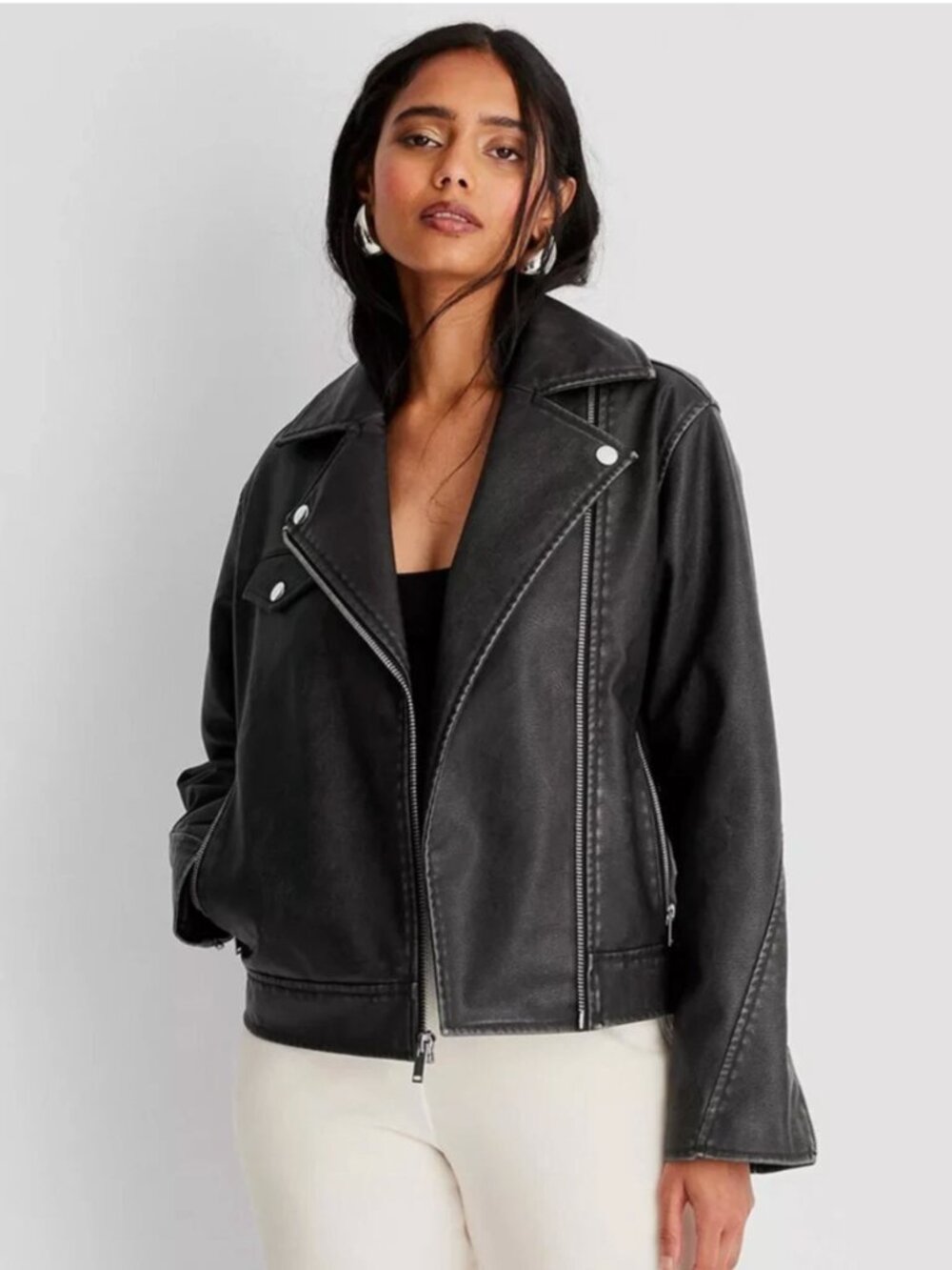Universal Thread Women's Moto Jacket in Black size L NWOT